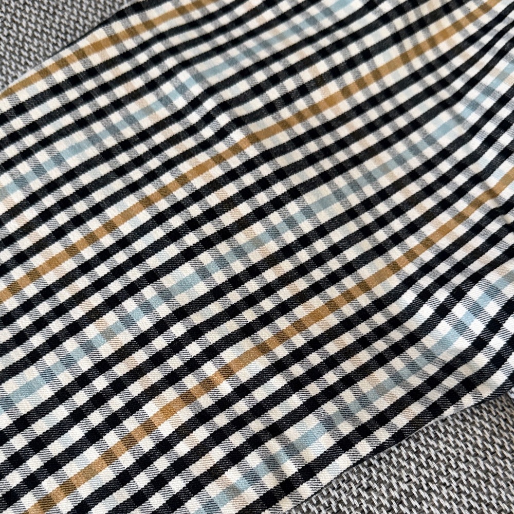 Checked Gingham Stretch Pants in Black, White, Blue,& Camel - Picture 8 of 10